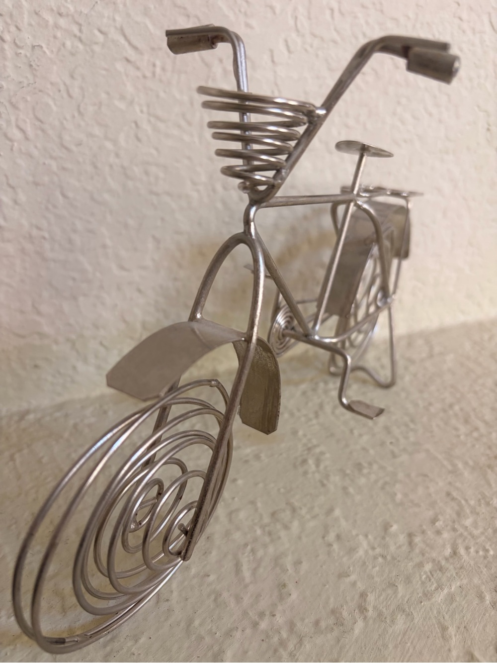 Stainless Silver Decorative Wire Bicycle